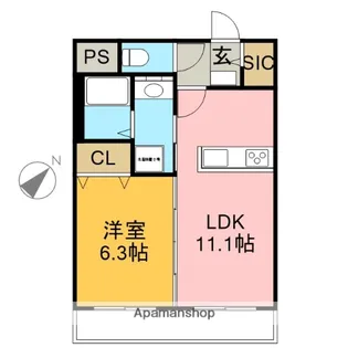 仮)新・青島町マンション【3階】の間取り
