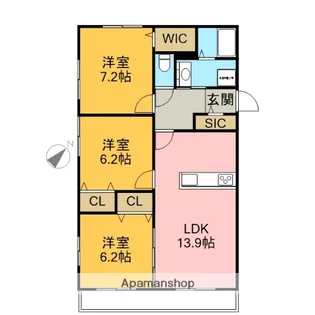 仮)新・青島町マンション【3階】の間取り