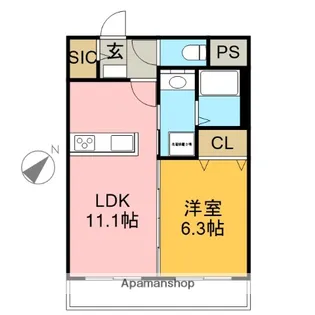 仮)新・青島町マンション【3階】の間取り