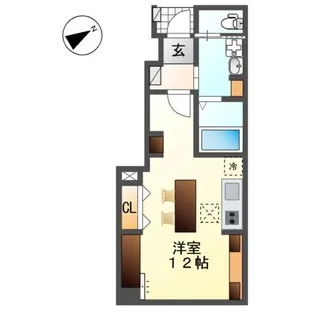 仮)入山瀬アパート【1階】の間取り