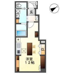 仮)入山瀬アパート【1階】の間取り