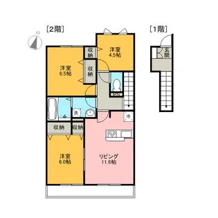 グランドゥール【2階】の間取り