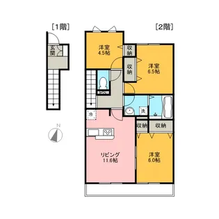 グランドゥール【2階】の間取り