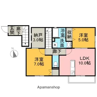 エスポワール矢立【2階】の間取り