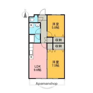 アプローズ広見【3階】の間取り