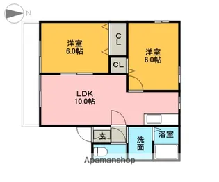 サンモールミナミ A【2階】の間取り