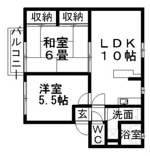ソファレ土屋B【2階】の間取り