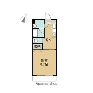 メゾンかりがね【203号室】の間取り