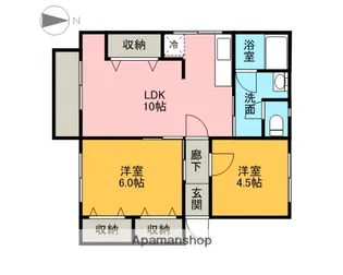 ソファレ土屋A【1階】の間取り