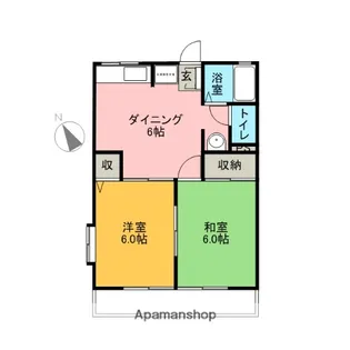 パレスエンドウA【2階】の間取り