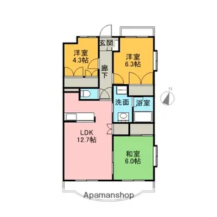 サン・フレア・ベル貫井【3階】の間取り