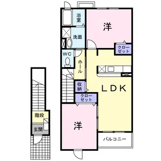 カルム ヴィラN【2階】の間取り