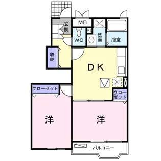 カルム ヴィラS【1階】の間取り
