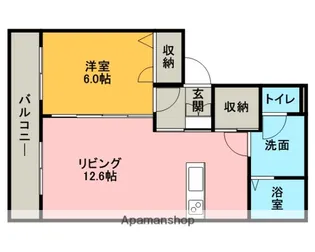 クレセオ ヴェントー【102号室】の間取り