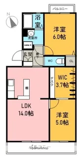 コーポ上田【203号室】の間取り