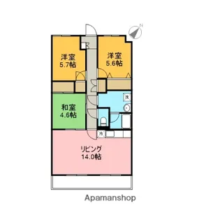 静岡県富士宮市小泉【マンション】の間取り