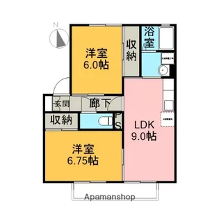 ドミール西平A【1階】の間取り