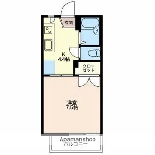 フジックスE【205号室】の間取り