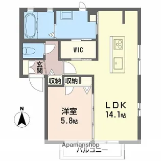 リベールC【202号室】の間取り