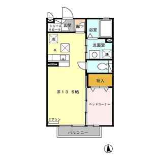 ハイロライマ A【1階】の間取り