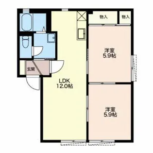 フォレストパルC【1階】の間取り