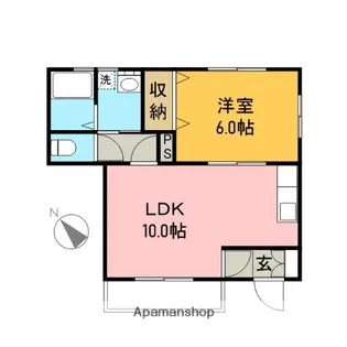 1LDKの間取り画像