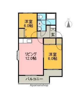 スカイコート宮原【108号室】の間取り