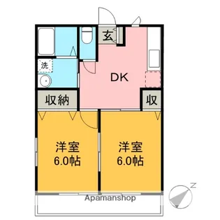 アンムートⅠ【2階】の間取り
