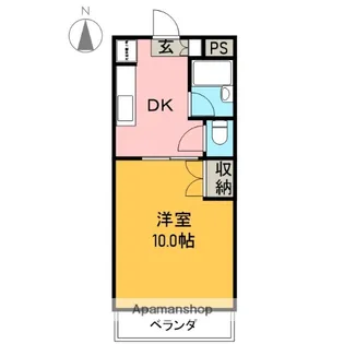 テクトピア伝法【103号室】の間取り