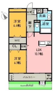 CLOVER【102号室】の間取り