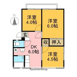 サンライフ米之宮【201号室】の間取り