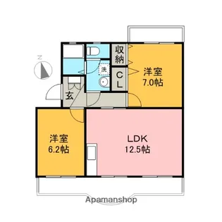 富士見ヶ丘ハイツ【105号室】の間取り