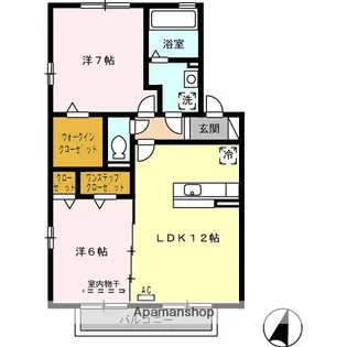 リビングタウン富士A【2階】の間取り