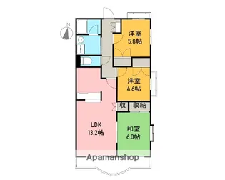 キャッスルベリー【4階】の間取り