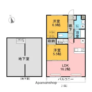 ルネス西武Ⅱ【104号室】の間取り