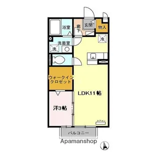 ヴィラソレイユ【101号室】の間取り