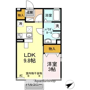 リヴェールⅡ【101号室】の間取り