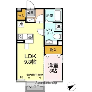 リヴェールⅡ【201号室】の間取り