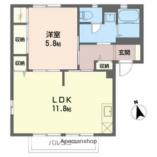 グレイス笹原B【1階】の間取り