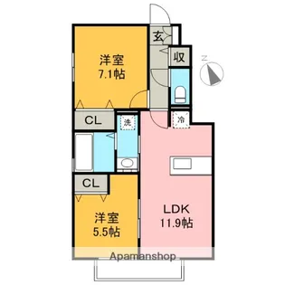 ミラ モンテⅠ【1階】の間取り