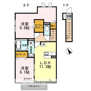 ミラ モンテⅠ【2階】の間取り