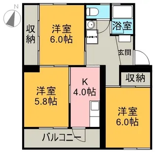 コーポ靖国【102号室】の間取り