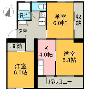 コーポ靖国【201号室】の間取り