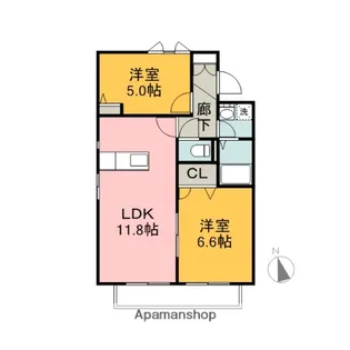 クレストヒルズⅠ【205号室】の間取り