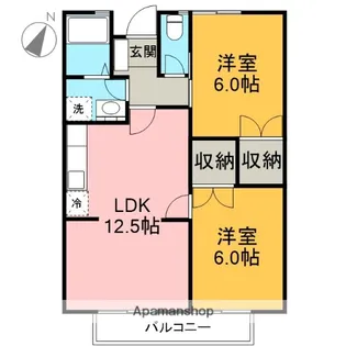 パークハイツ【205号室】の間取り