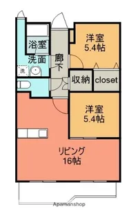 トゥールトロー【303号室】の間取り