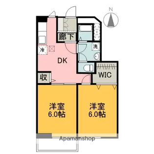 グロワールC【102号室】の間取り