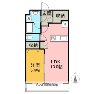 サンルミエ【1階】の間取り