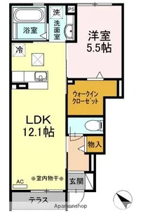 ルルジⅠ【1階】の間取り