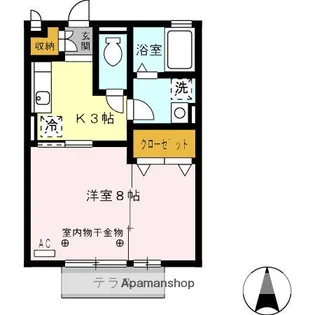 メゾン左富士A【1階】の間取り